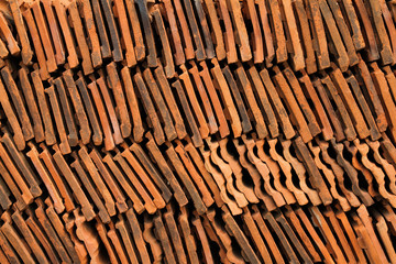 old roof of thai temple