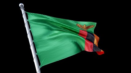 Flag Zambia ZM 4k