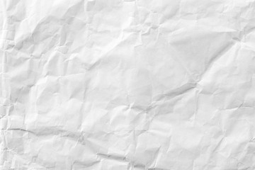 White crumpled recycle paper background