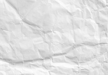 White crumpled recycle paper background