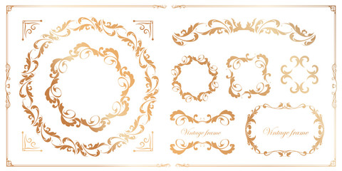 ウエディングフレームデザイン　ビンテージ　アンティーク　レトロ　ロイヤル　プレミアム　フレームセット