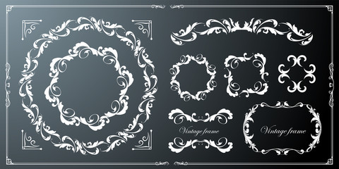 ウエディングフレームデザイン　ビンテージ　アンティーク　レトロ　ロイヤル　プレミアム　フレームセット