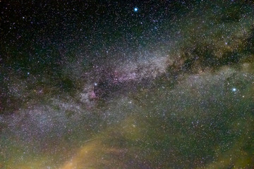 Beautiful night sky with many stars. Milky way background.