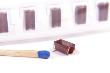 RF inductor for electronics in comparison with match head