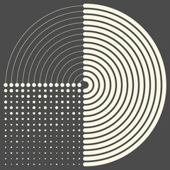 Obraz premium Modern Whirl Background. Circular Graphic Design