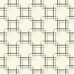 Seamless Square Background. Monochrome Decorative Pattern