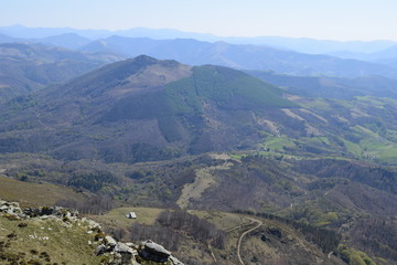 Fototapeta na wymiar Beautiful view Larrun mountain Basque Country France Europe 