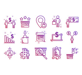 Buyer icons set. 