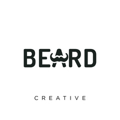 beard log design vector