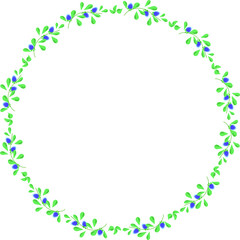 A wreath of unusual flowers. Illustration drawn in vector by hand. For cover design, Notepad, packaging, scrapbooking, things, poster, fabric.