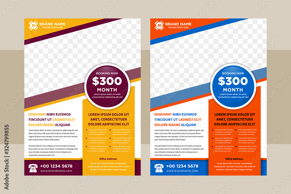 Aufkleber vector colorful flyers design template. vertical geometric brochure layout concepts. leaflet cover p