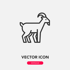 Goat icon vector. Goat icon vector symbol illustration. Modern simple vector icon for your design. Goat icon vector	