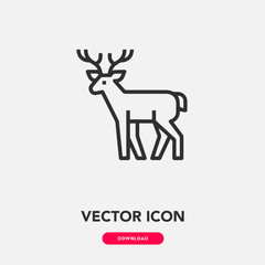 deer icon vector sign symbol