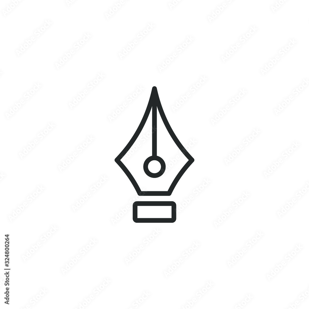 Aufkleber fontain pen icon template color editable. ink pen symbol vector sign isolated on white background il