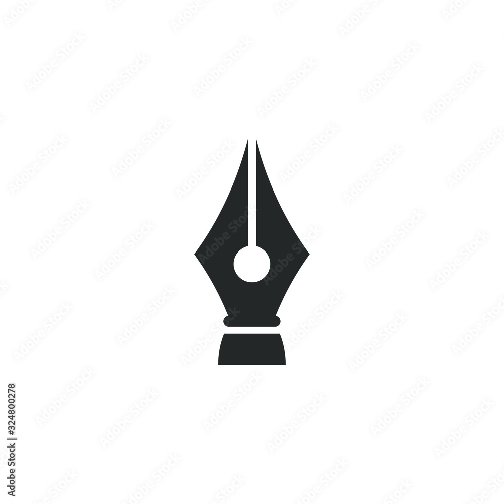 Poster fontain pen icon template color editable. ink pen symbol vector sign isolated on white background il
