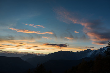 Sonnenaufgang im Wallis - Schweiz