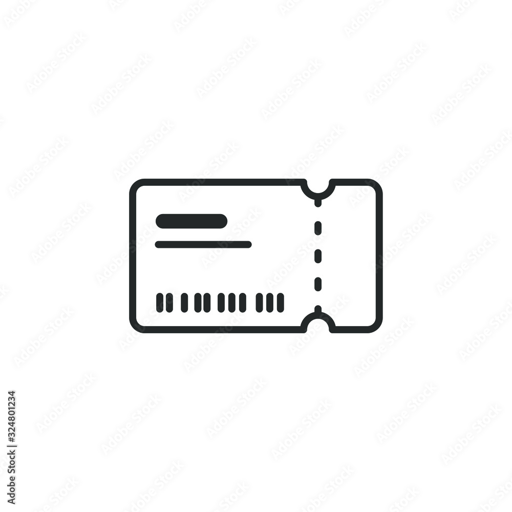 Aufkleber ticket icon template color editable. ticket symbol vector sign isolated on white background illustra