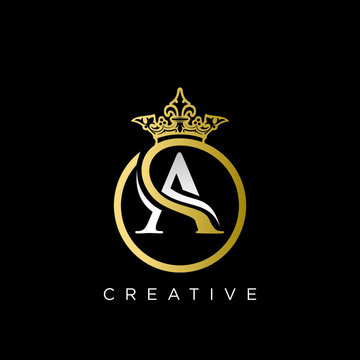 King Logo Desing With Letter A