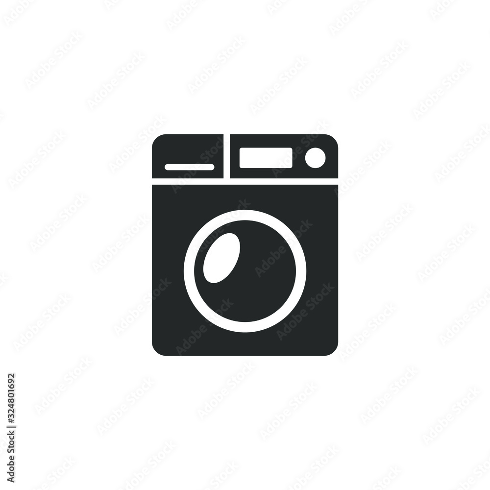 Poster washing machine icon template color editable. washing machine symbol vector sign isolated on white b