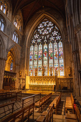 Fototapeta na wymiar interior of an old cathedral 