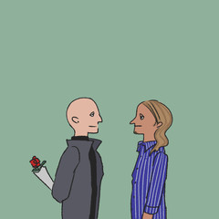 プレゼント　男性　花　恋人