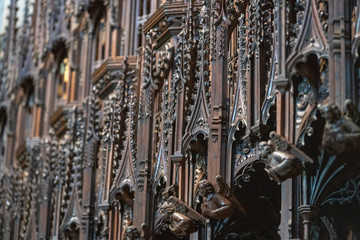 interior of an old cathedral 