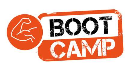 Stamp BOOT CAMP vector illustration