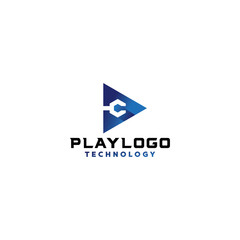 Play Mechanic logo design vector template with Modern Media Concept style.