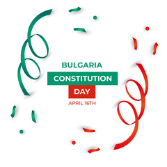 Bulgaria Constitution Day Vector Template Design Illustration