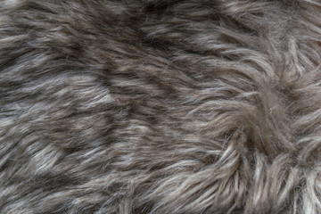 Gray Brown Faux Wolf Fur Texture Background Chic Cape