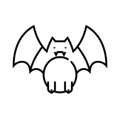 Bats line icon, concept sign, outline vector illustration, linear symbol.