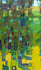 Fototapeta premium Oil painting, abstract drawing, handmade