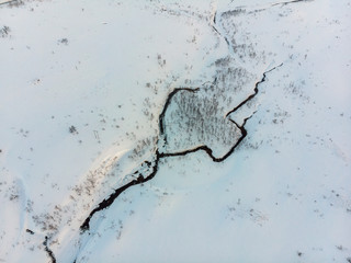Fluss im winterlichen Norwegen