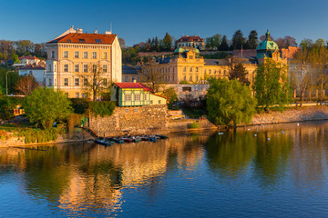 Beautiful old town in Prague at sunrise, Czech Republic