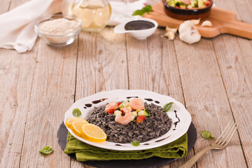 Squid ink risotto.