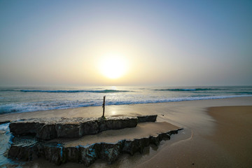 atardecer en una de las playas mas bonitas de Portugal 