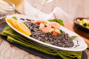 Squid ink risotto.