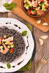 Squid ink risotto.