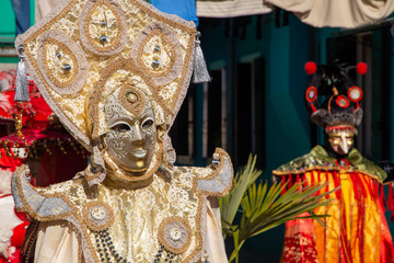 carnival masks venice lagoon islands and beaches veneto italy