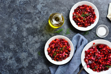 Beet salad in bowl