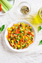 Healthy vegetable salad in bowl