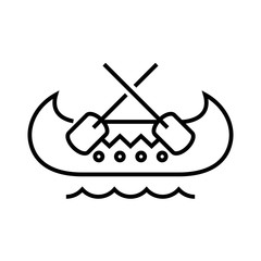 Boating line icon, concept sign, outline vector illustration, linear symbol.