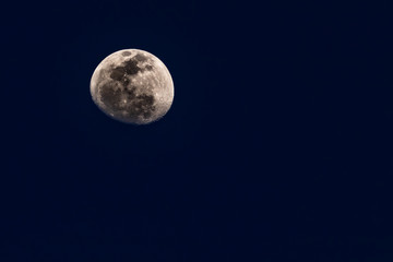 Full Moon with Black Sky