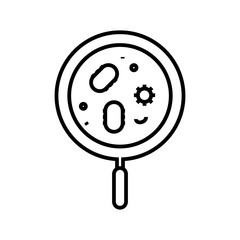 Bacterium line icon, concept sign, outline vector illustration, linear symbol.