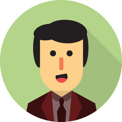 Vector flat businessman icon, isolated on a background.