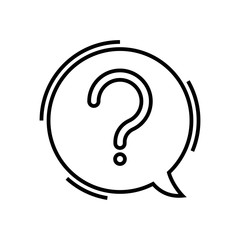 Big question line icon, concept sign, outline vector illustration, linear symbol.