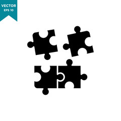 Fototapeta premium flat design best puzzle vector icon 