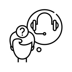 Audio task line icon, concept sign, outline vector illustration, linear symbol.