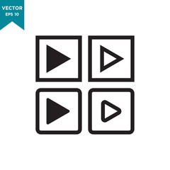 play vector icon in trendy flat design