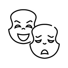 Acting lesson line icon, concept sign, outline vector illustration, linear symbol.